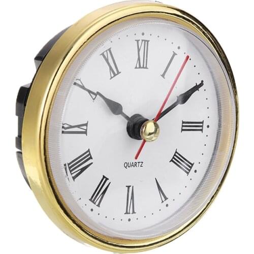 65mm Clock Crafts Quartz Movement 2-1/2" Round DIY Head Insert Roman Number Classic Clocks Parts Accessories