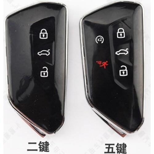 DAKATU 3/5 Button Smart remote key shell case for VW Volkswagen New Golf 8 Mk8 Replacement Remote keyless entry fob case cover