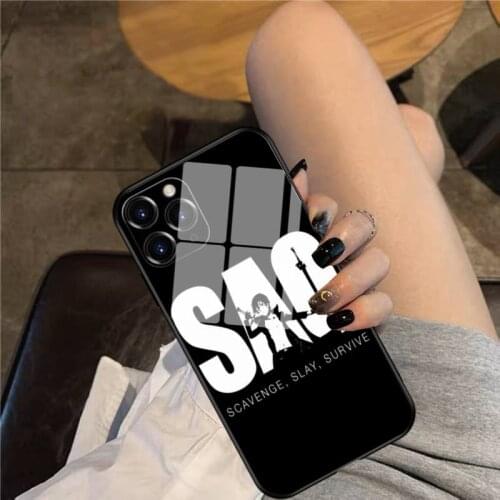 Sao white Glass Phone Case For iphone 12 11 Pro Max XS XR X 8 7 Plus SE2 Case