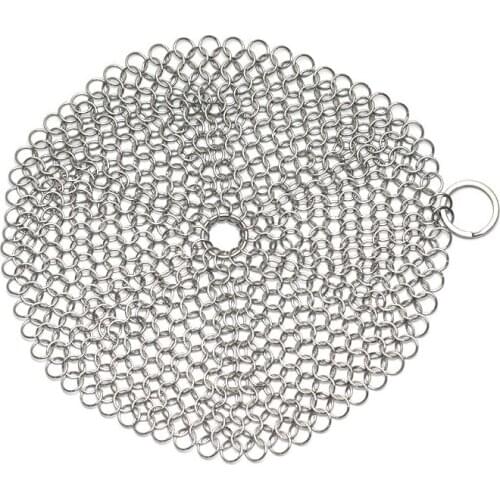 Stainless Steel Cast Iron Cleaner Scrubber for All Types of Skillet Griddles Cast Iron Pans Grills Dutch Ovens CLH@8