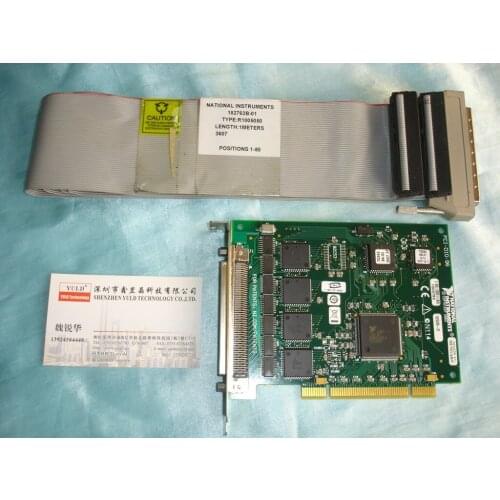For 90% New US NI PCI-DIO-96 Data Acquisition Card with 1 Meter Original Line R1005050 USED