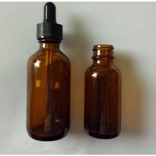 200pcs 60ml amber glass dropper bottle,2oz amber essential oil bottle with dropper,60cc Brown Glass Bottle