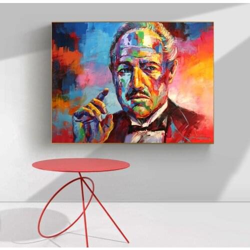 Classic Movie Godfather Art poster canvas painting wall Colorful Portrait pictures posters and prints for living room Home decor