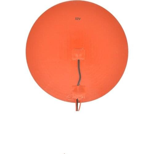 12V 200W 250mm round Silicone Rubber Heater Pad