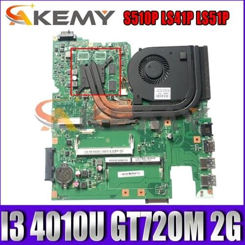 Akemy 12293-1 48.4L106.011 Motherboard For Lenovo S510P LS41P LS51P Notebook Motherboard CPU I3 4010U GT720M 2G DDR3 100% Test