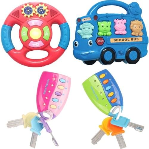 Cartoon Baby Toy Musical Car Key Vocal Smart Remote Car Voices Pretend Play Educational Toys For Children Baby Music Toys