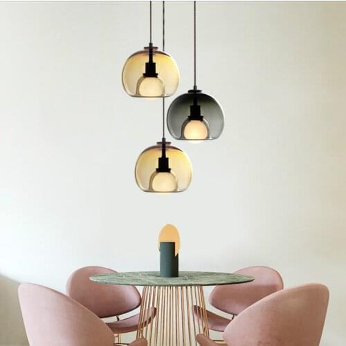 New Creative Living Room Glass Small Droplight Art Hotel Bedside Lamp Bedroom Study Restaurant Bar Chandelier Hanging Lights