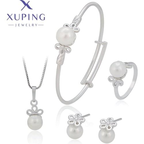 Xuping Fashion New Arrival Lovely Baby Imitation Pearl Jewelry Sets 60101