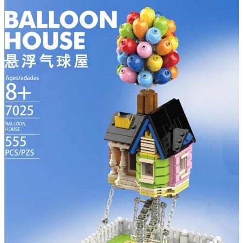 New MOC Up Movie Hot Air Balloons House Building Blocks Balanced Toys for Kids Child Toy Gift Decorations for Home