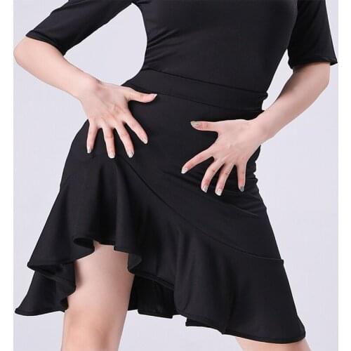 2021 Irregular Latin dance clothing adult female Latin practice clothes rumba Tango Samba Lotus leaf skirt professional costume