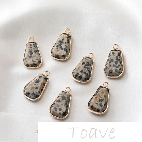 Natural stone edging vase shape pendant diy earring necklace hand-made diy material accessories