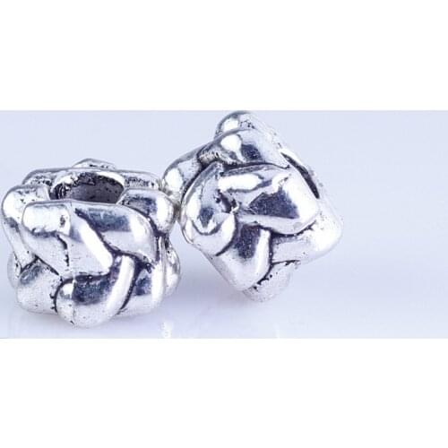 Wholesale 30pcs silver plated round beads Big Hole Beads Fit style European Bracelet hole 5mm