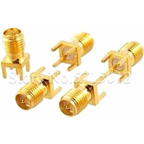 5PCS RP-SMA-KE Antenna Pedestal Reversed Polarity SMA Reverse Connection PCB Board Vertical Type Famale RF Connector