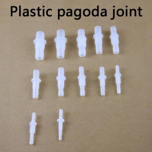 Plastic Pagoda Joint PP Thread Hex Nut PP Straight Connectors Aquarium Fish Tank Adapter Air Pump Hose Fittings Pagoda Joints