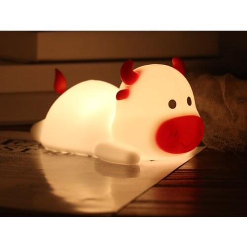 Cute Night Light Silicone Night Light Rechargeable Colorful Patting Light Sleeping Night Light Emergency Lamp