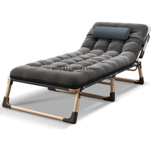 Lunch Break Folding Bed Office Single Nap Simple Lounge Chair Marching Portable Home Noon Rest Escort Couch