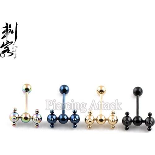 Titanium Anodized Erotic Spinner Barbell Porn Tongue RingTongue Piercing
