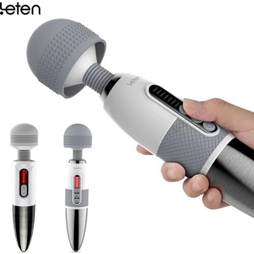Leten Lightning Huge Head Vibrator for Female Masturbation, AV Magic Wand Massager Nipple Clitoris Stimulator Sex Toys for Woman
