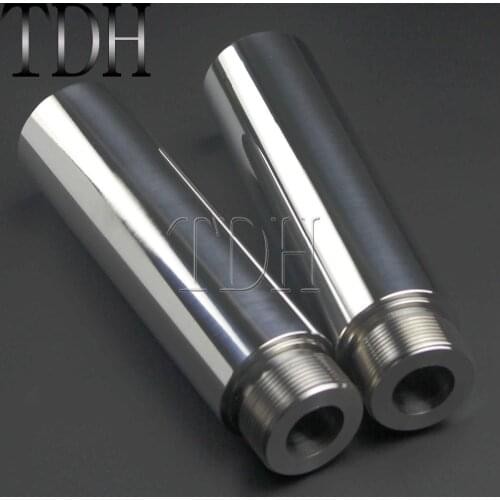 1 Pair Motorcycle Stainless Steel 39mm Fork Tube 5in Extensions For Harley Dyna Glide Sportster FXD XL 883 1200