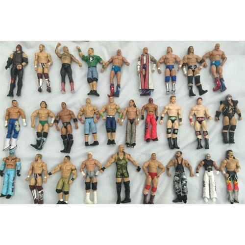 [ Funny] 10pcs/lot different characters occupation wrestling gladiators wrestler figure 18cm Collection movable joint figure toy