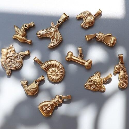 Only Pendant Stainless Steel Animal Geometric Designer Gold Gifts For Women Fashion Gothic Accessories On The Neck Jewellery