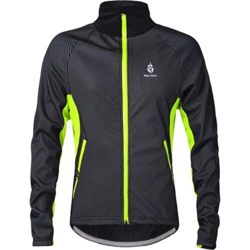 WOLFBIKE Winter Thermal Fleece Windproof/waterproof Long Sleeve cycling jacket Reflective winter Cycling Clothing