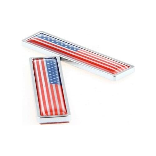 1 Pair United States Flag Auto Emblem Badge Motorcycle decals Fairing Metal Stickers Car Styling Motorcycle Accessories