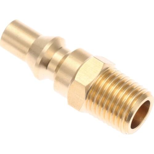 1 Pc Propane Brass Full Flow Quick Connect Fitting Adapter- Male Plug X 1/4 Inch NPT for RV BBQ