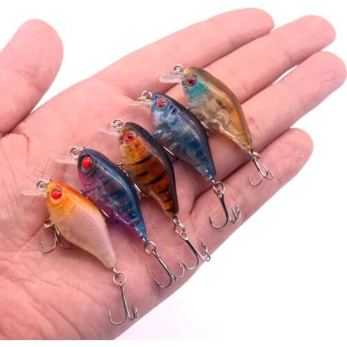 1pcs Crankbait Fishing Lure 4cm 4.6g Isca Artificial Wobblers For Fishing Hard Bait Minnow Swimbait Bass Lure Carp Fly Fishing