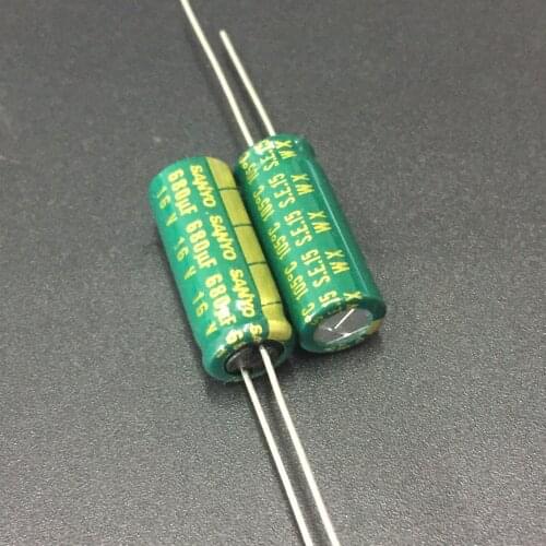 10pcs 680uF 16V SANYO WX Series 8x20mm Low Impedance 16V680uF Motherboard Aluminum Electrolytic Capacitor