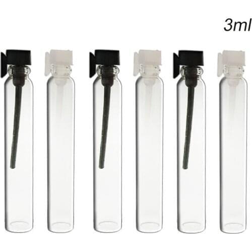 30pcs x 3ml 3cc mini small perfume bottle 3 ml clear glass bottle tester vails Liquid Fragrance Test Tube Trial Bottles