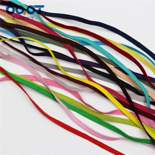 6MM,10 yards Color Elastic Foldover Elastics Stretch Hair Ties Headbands for Baby Girls Hair Bow E-20519-1235