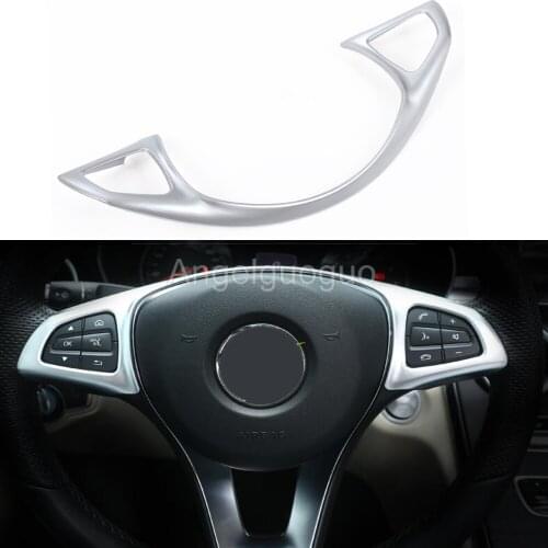 Angelguoguo ABS Car styling for Mercedes Benz E Class W213 C class W205 GLC class X253 Steering wheel buttons frame cover trim