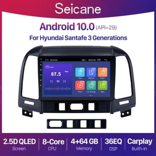 Seicane Android 10.0 2din Car Radio GPS For Hyundai Santa Fe 2 2006 2007 2008 2009 2010 2011 2012 Stereo Video Player Headunit