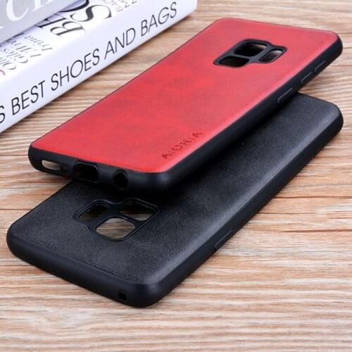 For Samsung Galaxy S9 case Luxury Vintage PU cow leather Skin cover phone cases for Samsung Galaxy S9 Plus coque funda capa
