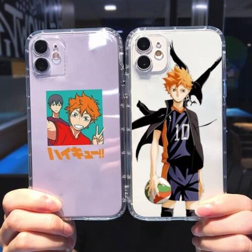 Haikyuu Hinata attacks Anime Phone Case Transparent soft For iphone 5 5s 5c se 6 6s 7 8 11 12 plus mini x xs xr pro max