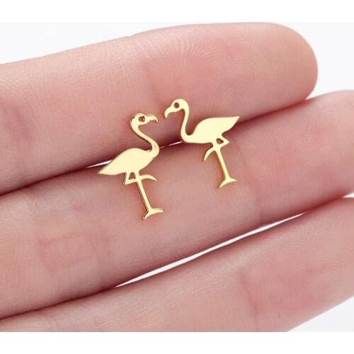 CHENGXUN Flamingo Earrings Tropical Bird Earrings Exotic Bird Kid jewelry Teen Earring Tropical Jewelry Sloth