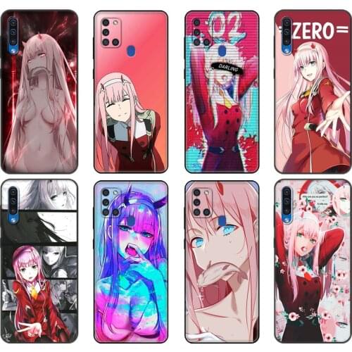 Black tpu Case For Samsung Galaxy A50 50S A30S A10 A11 A21S A31 A41 A51 A71 M21 M30S S10 LITE Cover Darling in the FranXX Anime