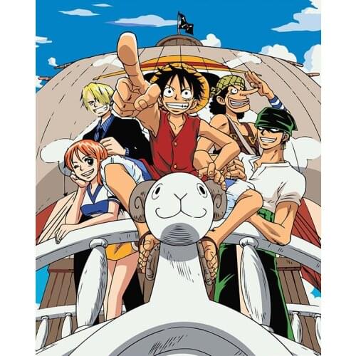 Cioioil-C387 One Piece - triumphant return Painting By Numbers Canvas Painitng Home Wall Art Picture Coloring By Numbers