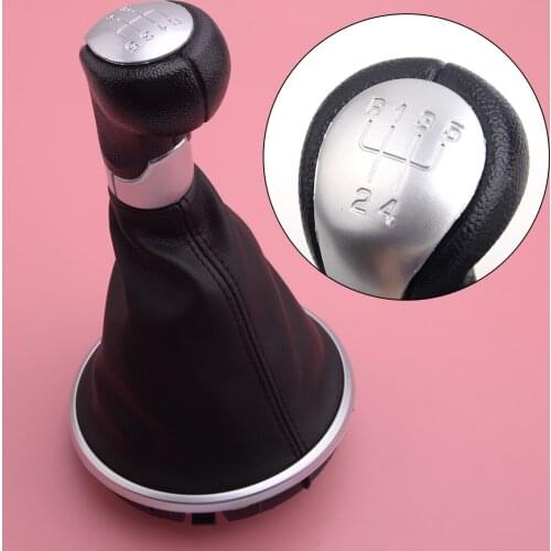 CITALL 5 Speed Gear Shift Knob Stick Gaiter Boot Shifter Cover Fit For Skoda Fabia MK2 Roomster