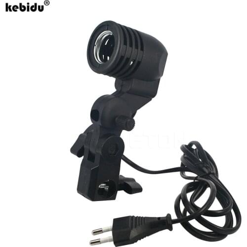 Single Head Bulb Holder E27 Socket Flash Umbrella Bracket Photo Lighting Bulb Holder For Photography Studio Accessories with EU