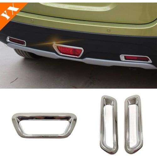 For Suzuki S-cross SX4 2014 2016 2015 2017 2018 ABS Chrome Car rear fog lampshade frame Cover Trim Sticker Car Accessories 3pcs