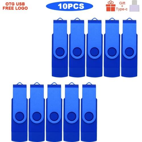 10pcs/lot free logo Hotsale OTG USB Flash Drive Type C Pen Drive 128GB 64GB 32GB 16GB USB Stick 2.0 Pendrive for gift