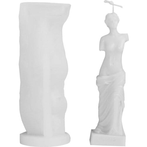 Art Body Candle Mold Female Candle Silicone Mold Fragrance Human Shaped Venus Goddess Candle Making Wax Plaster astonishing