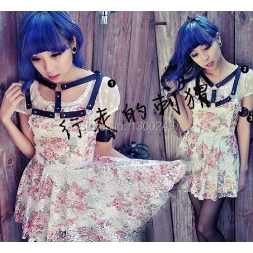 Harajuku NEW Fashion Hot Dark Rivet 100% handmade Faux leather O-Round Choker punk Necklaces Free shipping