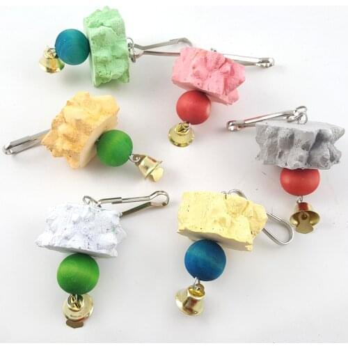 Bird Toy Totoro squirrel flower molar string Parrot grinding stone Molar Stone