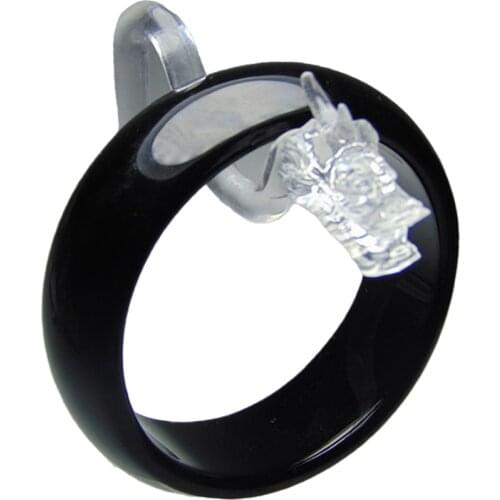 KYSZDL New natural black chalcedony wide bracelet fashion black yu stone bracelet women jewelry gift