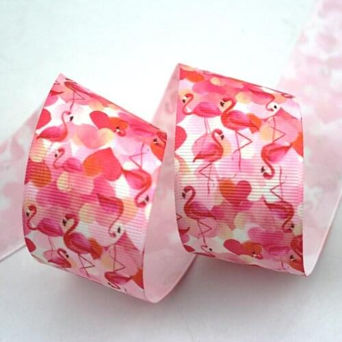 10 yards 1"(25mm) cartoon birds grosgrain polyester ribbon animal print derective tape