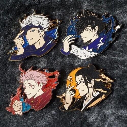 Cosmile Anime Jujutsu Kaisen Gojo Satoru Ryomen Sukuna Fushiguro Megumi Nanami Metal Badge Pin collection bedge limited in stock