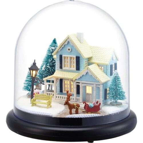 DIY Miniature 3D Toy Doll House Furniture Model Kit Wooden Dollhouse For Children Birthday Gift Casa Travel The World Together